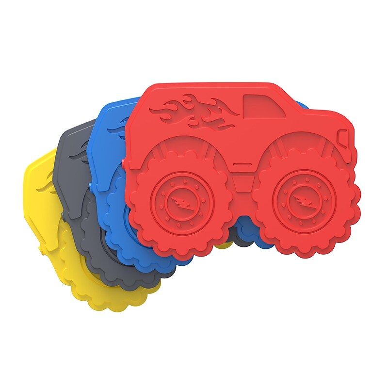bentgo Buddies Truck Kids Insulated Ice Packs, Assorted Colors, 4/Pack (BGICE-TRK ) image 1