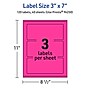 Avery Laser/Inkjet Rectangle Multipurpose Labels, 3" x 7", Neon Magenta, 120/Pack (94250)~#|#~DD844CFE-8689-44BC-8A1DAC901B3C0C6F_sc7