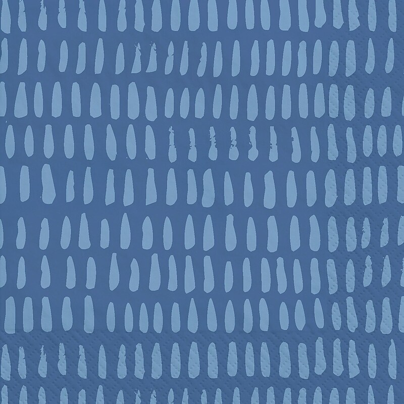Party City Brushstroke Lunch Napkin, 2-Ply, Indigo, 40 Napkins/Pack (AM610010) image 1