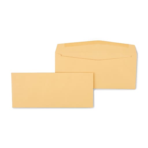 Staples Gummed 12 Kraft Business Envelopes, 4 3/4" x 11", Kraft, 100/Box (479887/19329) Staples
