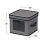 Household Essentials Medium Stackable Folding Fabric China Plate Storage Box, 8" x 10"x 10", 14 Qt., Gray (52534-1)~#|#~DD9482FD-6118-43C4-BDBF4742435ED934_sc7