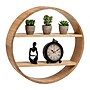 Mind Reader 2-Shelf Wall Decor Circular Floating Shelves, Brown (WWALLCIR-BRN)~#|#~DD960982-6B52-4D97-AD57873038A1D8D0_sc7