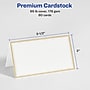 Avery 2" x 3.5" White/Gold Matte Table Tent, Laser/Inkjet, 80 Cards/Pack (3328)~#|#~DD97989E-48BF-4E7E-94168C5CA425A17A_sc7