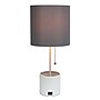 Creekwood Home 18.5" LED Table Lamp with USB Port, White/Gray (CWT-1007-GW)~#|#~DD97F536-1C72-4262-B72F73A8B3639592_sc7