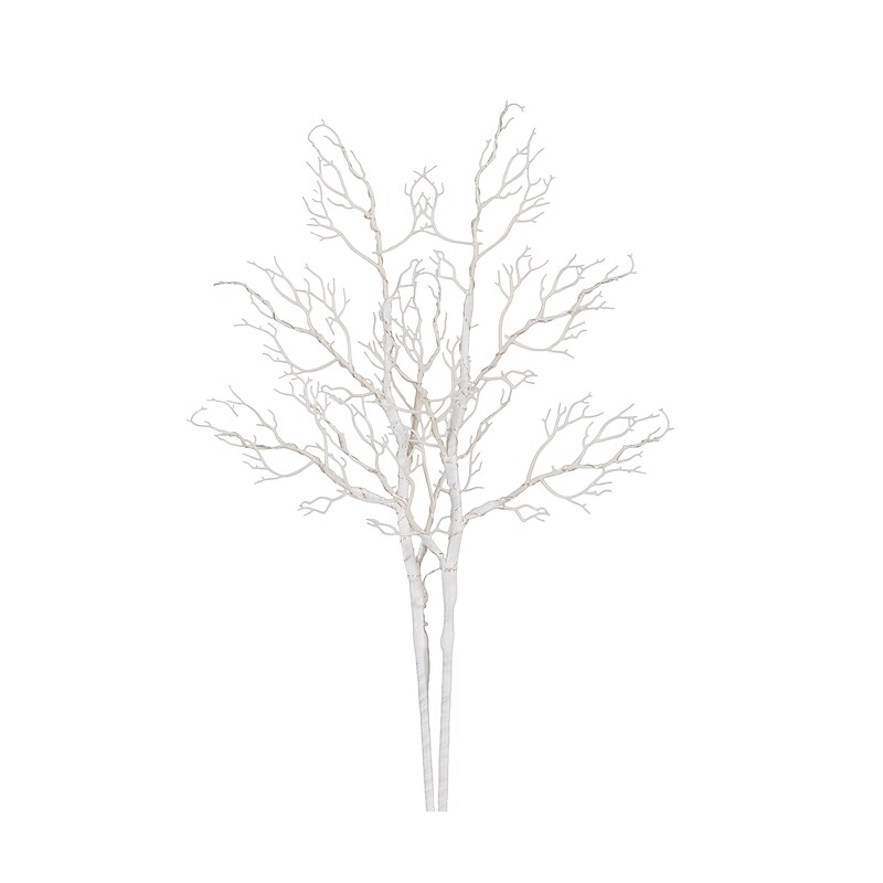 Nearly Natural 35-in Pre-Lit Artificial White Birch Branches with 80 Warm White LED Lights - Set of 2 (T4925-S2) image 1