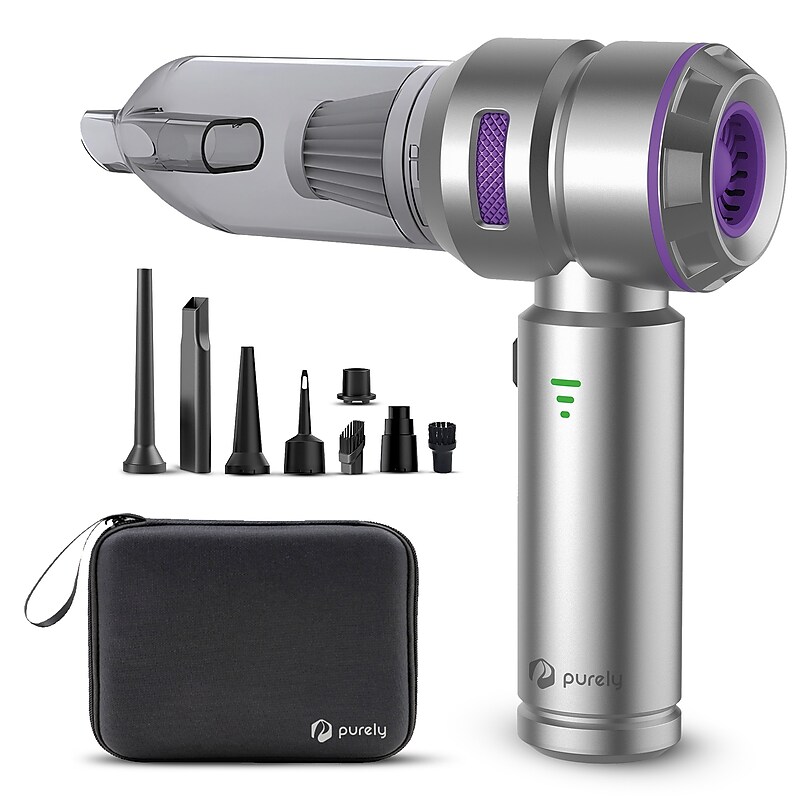 Purely C220 Wireless Portable Vacuum Computer Cleaner & Air Duster, Silver (PKBVC220) image 1