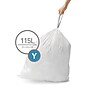 simplehuman Code Y 30 Gallon Trash Bags, 28.7" x 40", Low Density, 1.8 mil, White, 200 Total Bags (CW0404)~#|#~DD9FB217-5F52-4A51-8EE1276594F09618_sc7