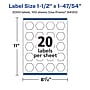Avery Laser/Inkjet Decorative Edge Waterproof Multipurpose Labels, 1.8704"  x 1.5", White, 2000/Box (94120)~#|#~DD9FF08E-63F9-41CB-892DCC2211E4B32D_sc7