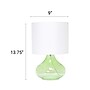 Creekwood Home Modern Glass 13.75" LED Table Lamp, Green/White (CWT-1014-GW)~#|#~DDA41CBC-1C8D-4A46-80DB20C0F19DE74E_sc7