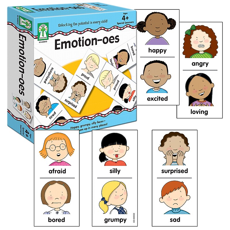 Carson-Dellosa Education Emotion-oes Game, Multicolored (KE-840022) image 1