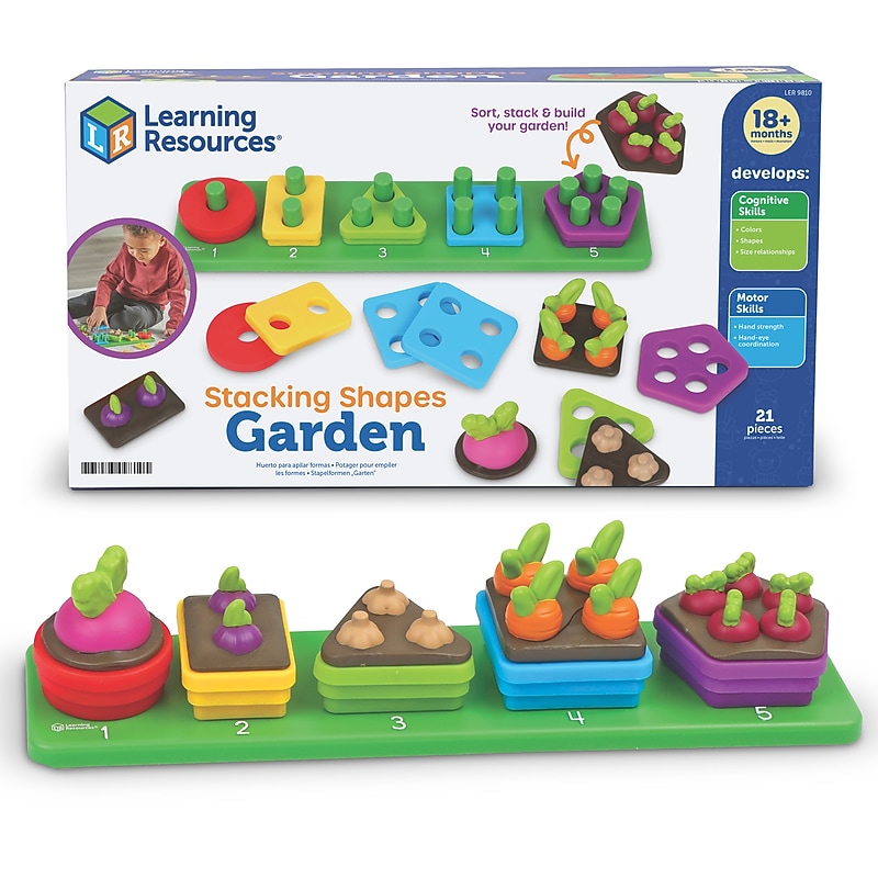Learning Resources Stacking Shapes Garden, Multicolored (LER9810) image 1
