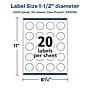 Avery Laser/Inkjet Round Multipurpose Labels, 1.5" Dia., 1,000 Labels/Box (94506)~#|#~DDB337A6-8B8C-41C3-BA85C19F12CF2228_sc7