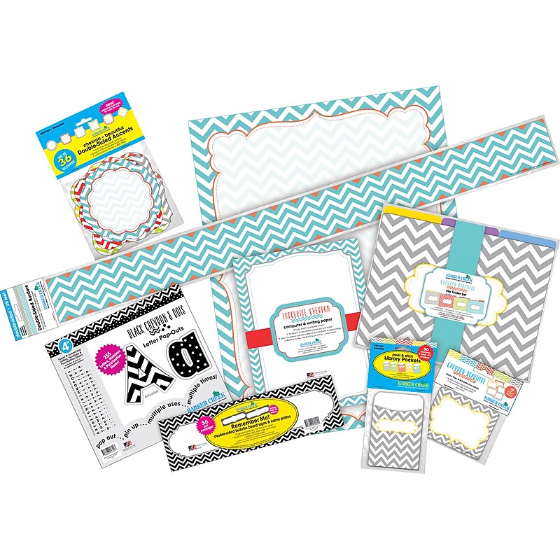 Barker Creek Chevron Beautiful Designer Classroom Set (BCP-3581) image 1
