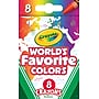 Crayola World's Favorite Color Crayon, Assorted Colors, 8/Pack (52-1553)~#|#~DDB66C45-A25B-47E0-9565C4C497EF7F38_sc7