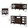 Bush Furniture Key West Manufactured Wood Console TV Stand, Screens up to 65", Bing Cherry (KWS025BC)~#|#~DDB93EBE-B63F-44C8-A5A7261E480D7D3D_sc7