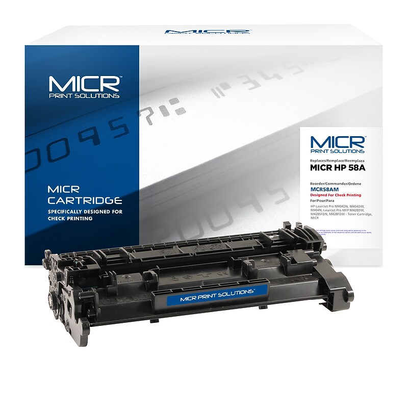 MICR Print Solutions Compatible Black Standard Yield MICR Toner Cartridge Replacement for HP 58A (CF258A) image 1