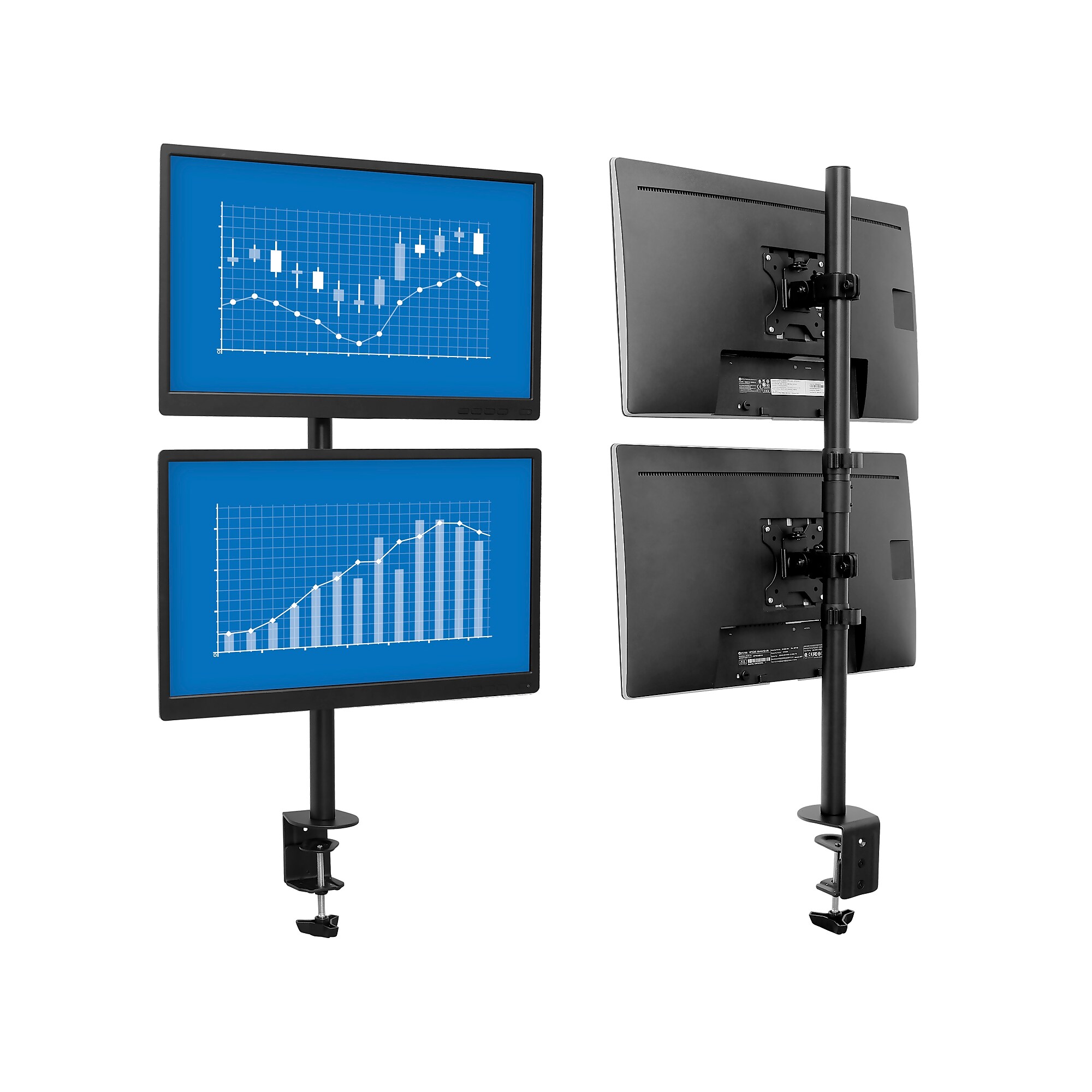 Mount-lt! Adjustable Monitor Mount, Up to 32″ Monitor, Black (MI-1768) Sansujyuku sansujyuku.com