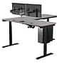VersaDesk PowerLift 60"W Electric L-Shaped Adjustable Standing Desk, Grey/Black (PLLSD6060-BG-APP)~#|#~DDBD2F5E-07E1-4781-96B51FD8D425D569_sc7