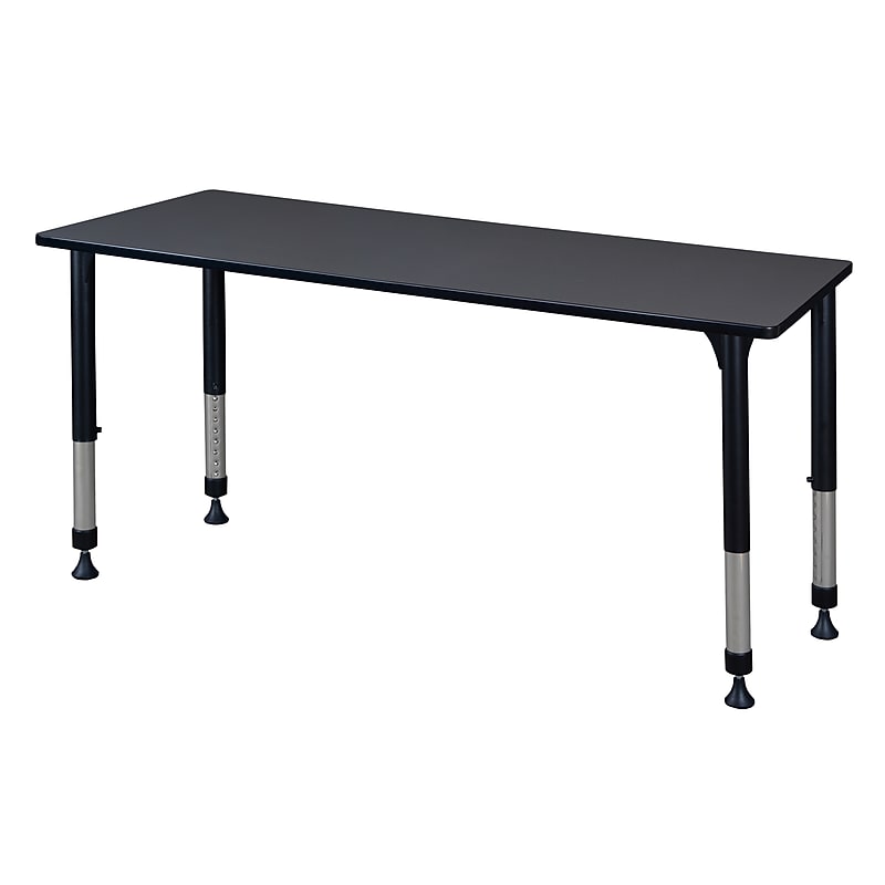 Regency Rectangular Activity Table, 60" x 30", Height Adjustable, Grey (MT6030GYAPBK) image 1