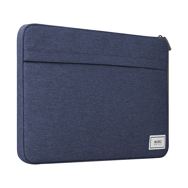 Solo New York Re:cycled Re:focus 15.6" Polyester Laptop Sleeve, Navy (UBN105-5) image 1