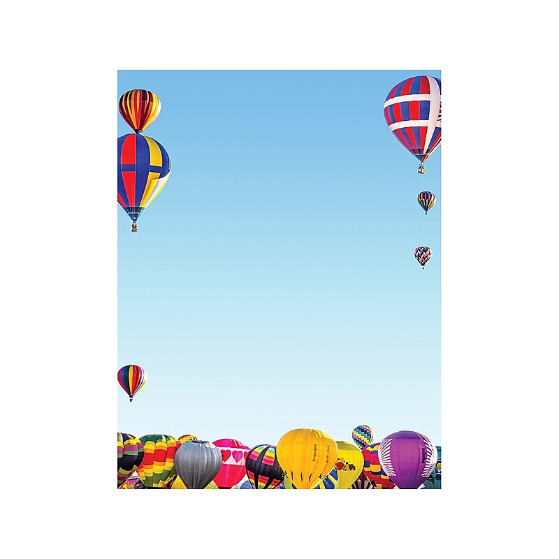Great Papers Hot Air Balloon Letterhead, Multicolor, 50/Pack (2023067) image 1