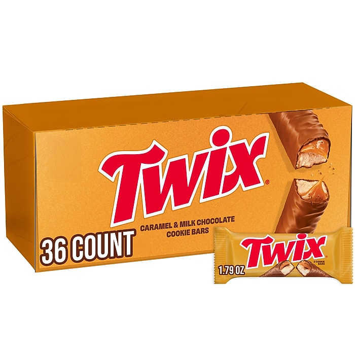 Twix Fun Size Caramel Chocolate Cookie Bar, 1.79 oz., 36/Box