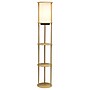 Simple Designs Etagere Organizer Storage 62.5" Floor Lamp with 2 USB Charging Ports and 1 Charging Outlet, Tan (LF2010-TAN)~#|#~DDD15581-BDE8-4147-9050442A61E6F4E9_sc7