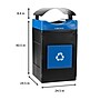 Commercial Zone Avante Polyethylene Recycling Container, 55 Gallon, Black (78755304A)~#|#~DDD28905-267A-44A6-B1D5E4099E3B20EB_sc7