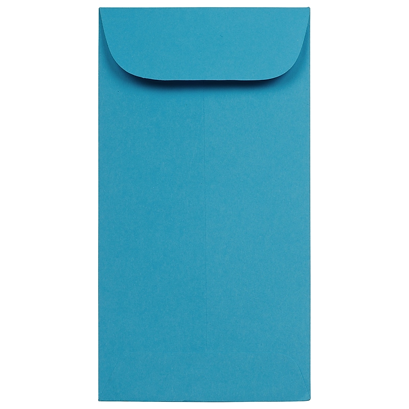 JAM Paper #7 Coin Envelopes, 3 1/2" x 6 1/2", Blue, 100/Pack (1526764d) image 1