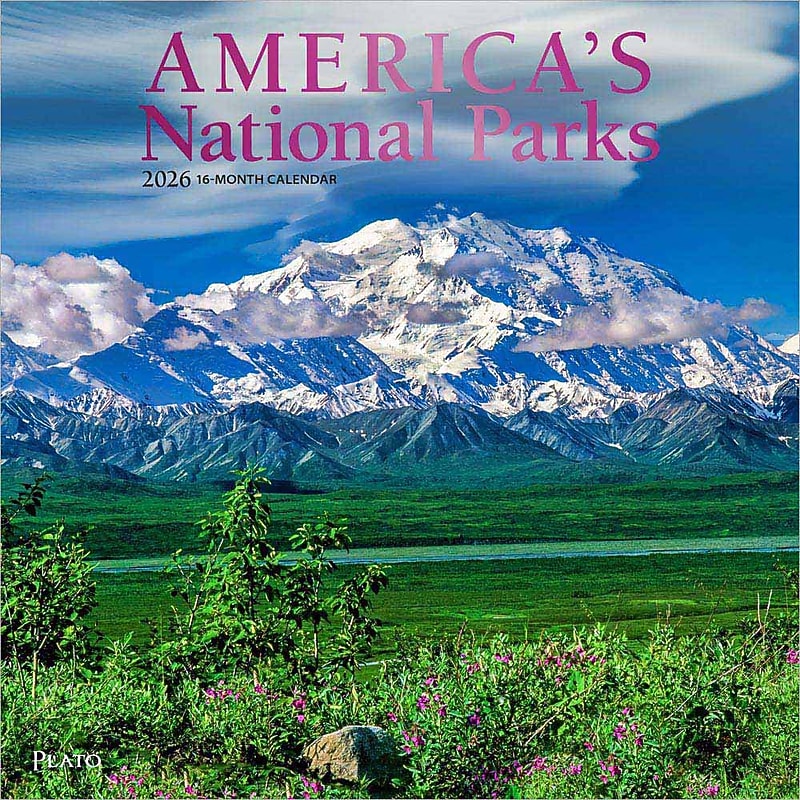 2026 Plato America's National Parks 12" x 12" Monthly Wall Calendar (9798330706617) image 1