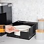 Mind Reader Plastic Paper Plate Holder Covered Dispenser with Lid, Black/Clear (PSTOR-BLK)~#|#~DDE388AB-7C33-49E1-BD608A692BF51DF0_sc7
