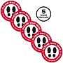 Avery Directional "Please Wait Here" Preprinted Floor Decals, 10.5" Diameter, White/Red, 5/Pack (83090)~#|#~DDE5B20B-216C-4C58-B8A82094C2E2499A_sc7