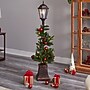 Nearly Natural 5-ft Holiday Decorated Lamp Post with Artificial Christmas Greenery, Ornaments & 50 LED Lights (D1031)~#|#~DDED1355-EDB3-46F0-96D9BE7520280A7D_sc7