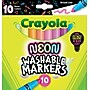 Crayola Neon Washable Water-Based Marker, Assorted Colors, 10/Pack (58-7847)~#|#~DDFABDC8-DD3F-4C97-83BA2E359C8546B0_sc7