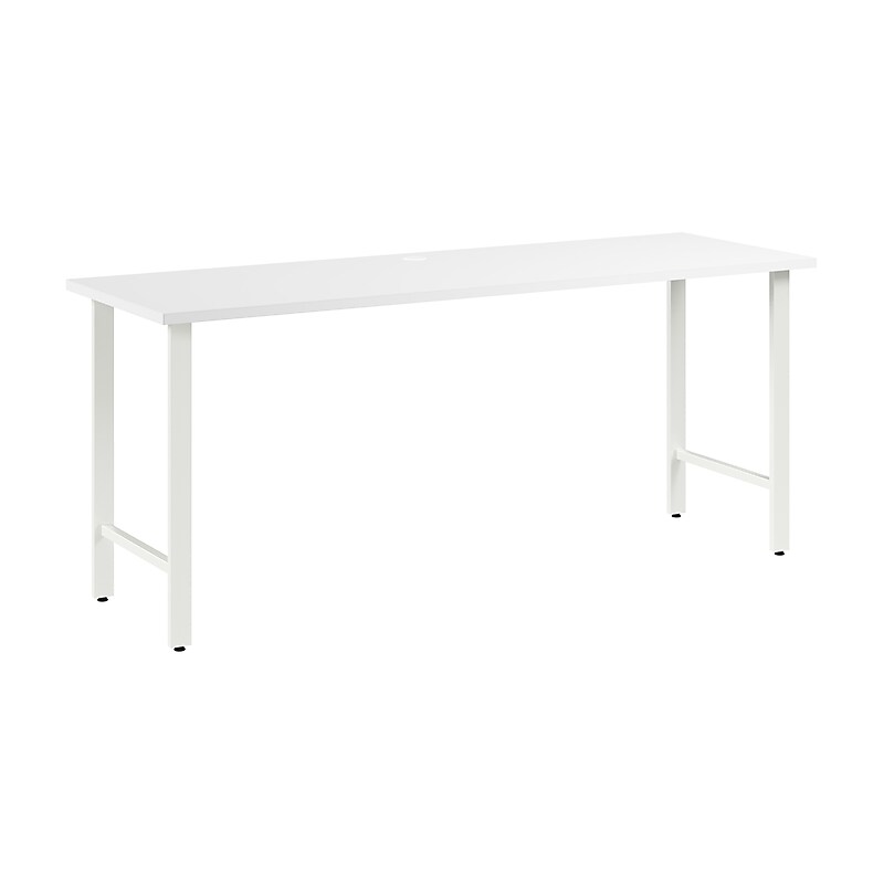 Bush Business Furniture Hustle 72"W Computer Desk with Metal Legs, White (HUD172WH) image 1