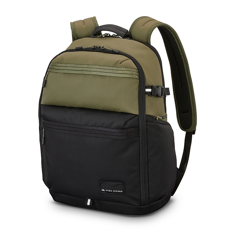 High Sierra 24/7 Pro Laptop Backpack, Medium, Olive/Black (157929-1636) image 1
