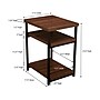 Household Essentials Jamestown 17.9"W x 17.5"D Laminate Side/End Table, 2 Shelves, Mid-Century Walnut/Black (8122-1)~#|#~DE03FB93-B25D-4E41-88720017E4FE7ACA_sc7