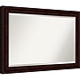 Amanti Art Coffee Bean Brown Frame Wall Mirror, 29.25" x 41.25" (A42674960947)~#|#~DE06A360-6799-46EA-8399769750B2985D_sc7