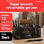 Staples Sonix Retractable Gel Pens, Medium Point, 0.7mm, Black Ink, Dozen (13561-CC)~#|#~DE131C38-77B0-4CDE-A4069DDE878B5AF7_sc7