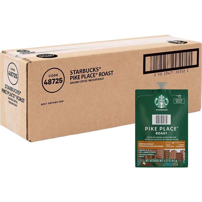 Starbucks Pike Place Roast Coffee Flavia Freshpack, Medium Roast, 38/Carton (48725) image 1