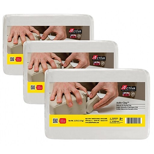 Activa Activ-Clay Air Drying Clay, Extra White, 9.9 lbs. (API367