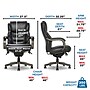 La-Z-Boy Delano Ergonomic Leather Executive Big & Tall Chair, 400 lb. Capacity, Jet Black/Gray (CHR10045B)~#|#~DE28B271-015A-4C96-96B9DCC65A4C71DF_sc7