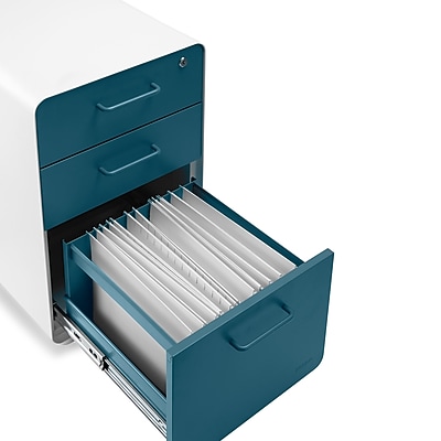 Poppin 3-Drawer Stow Locking Filing Cabinet