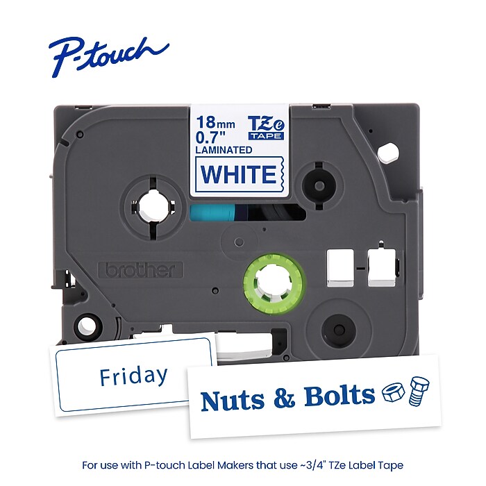 Brother P-touch Laminated Label Tape, ~3/4