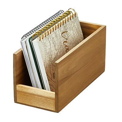 iDESIGN Stackable Wood Storage Bin - Thumbnail 4