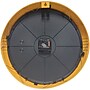 Infinity Instruments Round Retro Saffron Wall Clock, Aluminum, 15" (10940SY-15)~#|#~DE333A2E-CC4F-48E5-BDB924C197A58590_sc7