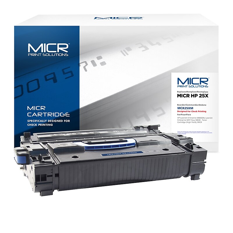 MICR 25X MICR Cartridge, Black, High Yield (MCR25XM) image 1