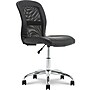 Serta Essentials Armless Ergonomic Bonded Leather/Mesh Swivel Task Chair, Black (48740)~#|#~DE398B01-AADA-4C02-8DB92FD76185A56B_sc7