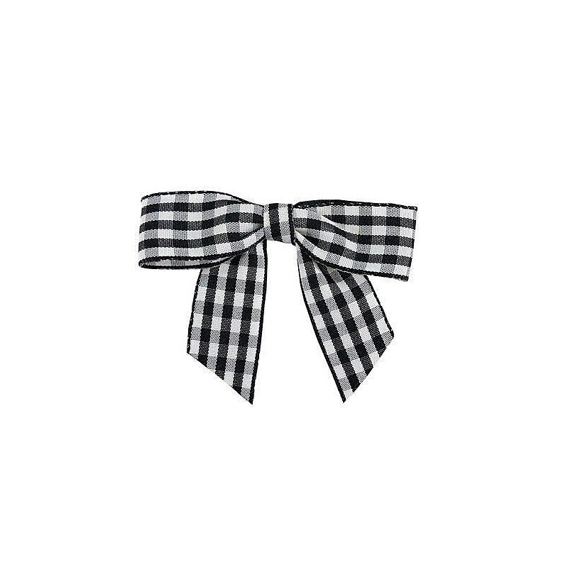 JAM Paper Ribbon Bows, Black/White, 100/Pack (52640349361) image 1