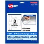 Avery Sealing Labels, 5-1/8" x 4", Clear, 300 Labels/Box (19479370691)~#|#~DE3FEF95-0EC7-4AC8-8F39580680420F7D_sc7